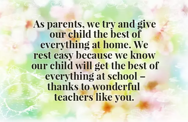Appreciation Message To Parents Appreciation Message To Parents