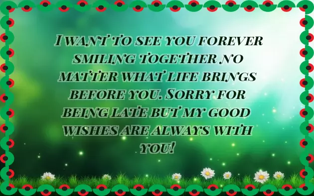 Belated Congrats Belated Congrats