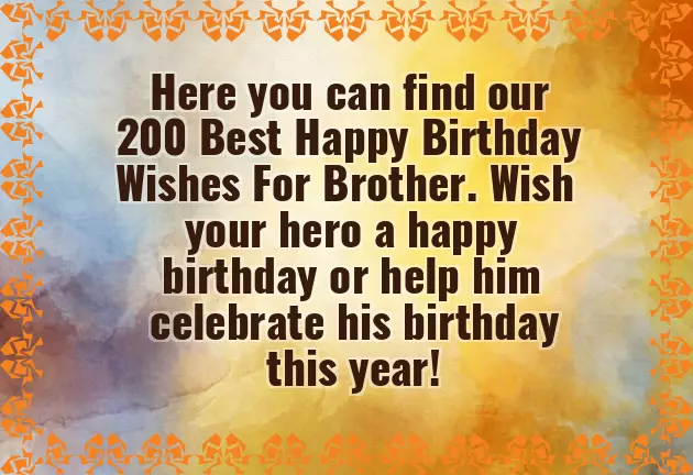 Real Brother Birthday Wishes