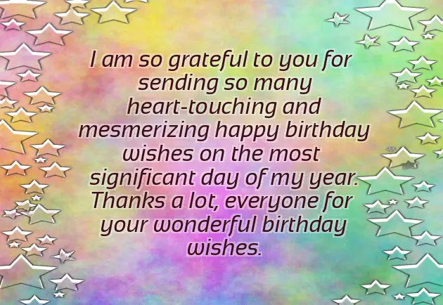 Thanks For Birthday Celebration