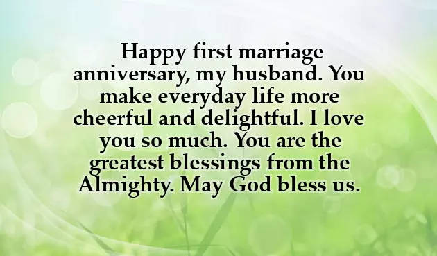 Our First Wedding Anniversary Wishes Our First Wedding Anniversary Wishes