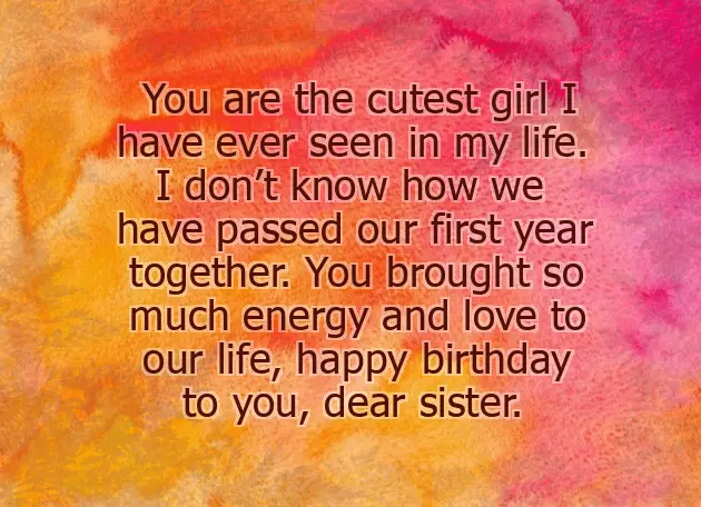Baby Sister Birthday Quotes