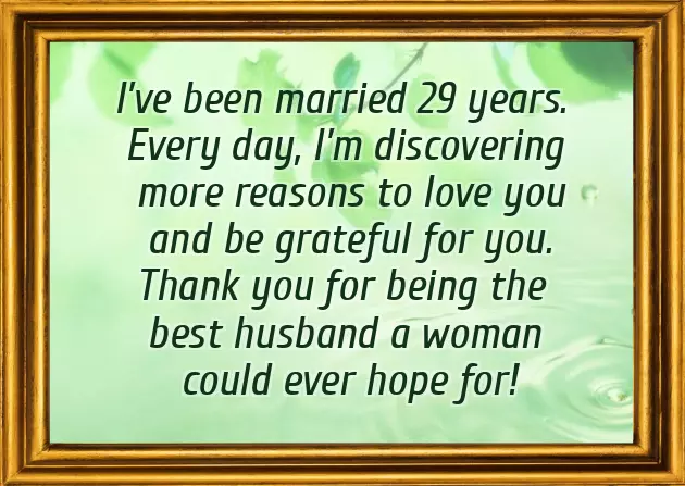 29 Wedding Anniversary Wishes