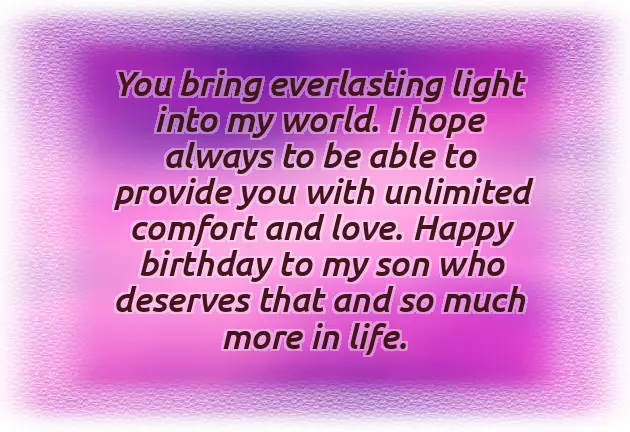 Birthday Wishes From A Mother To Her Son