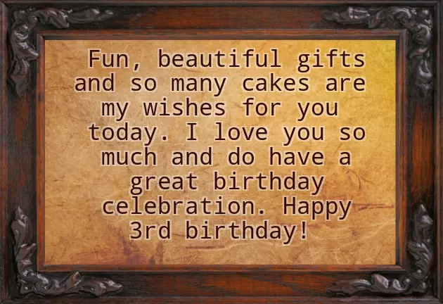 Happy Birthday To My 3 Year Old Nephew