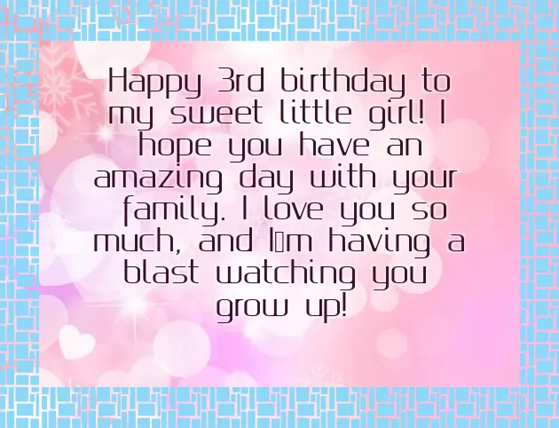 Happy 3Rd Birthday Girl Happy 3Rd Birthday Girl