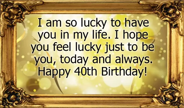 Happy 40Th Birthday
