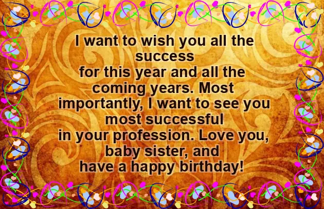 Happy Birthday To My Youngest Sister Happy Birthday To My Youngest Sister