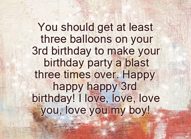 Birthday Wishes For 3 Year Baby Boy Birthday Wishes For 3 Year Baby Boy