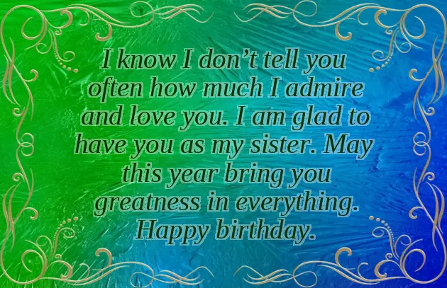 Happy Birthday Wishes To My Sweet Sister