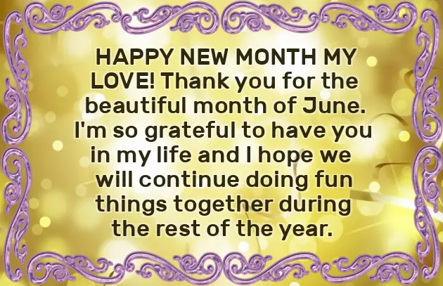Sweet New Month Message Sweet New Month Message