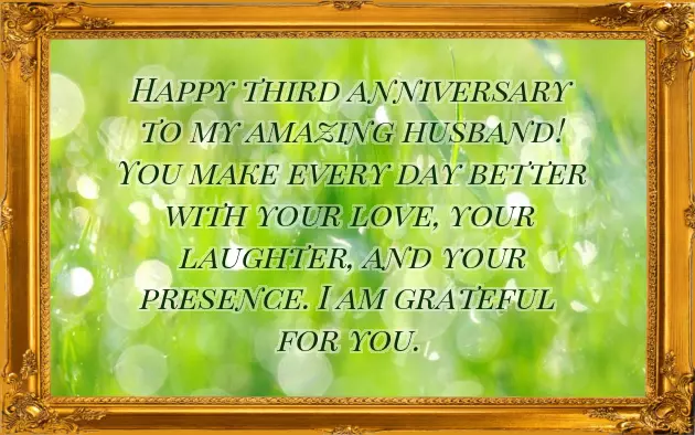 3Rd Wedding Anniversary Wishes