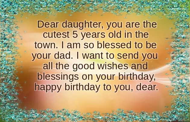 Birthday Wishes For A 5 Year Old Daughter Birthday Wishes For A 5 Year Old Daughter