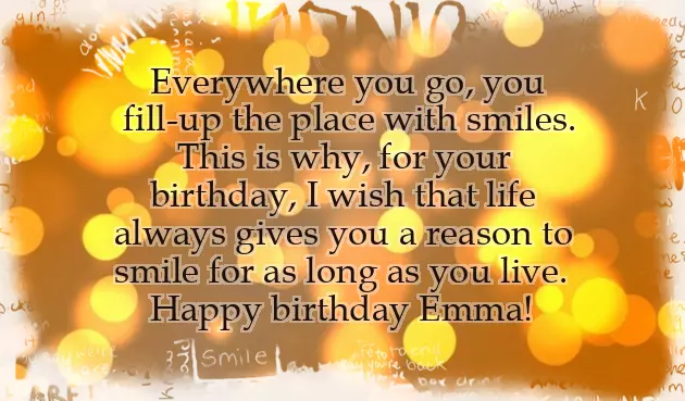 Happy Birthday Emma
