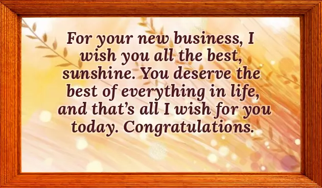 Congratulations On Your New Business Venture