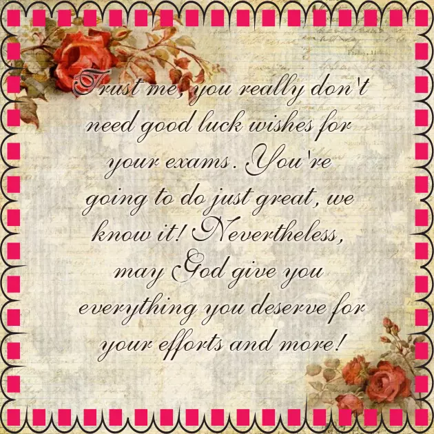 Good Luck On Your Test