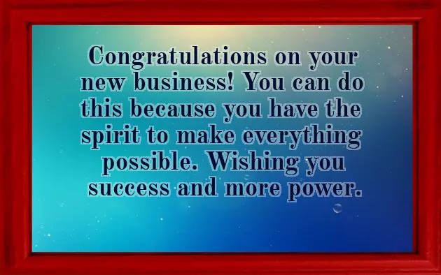 Wishes For New Business Opening