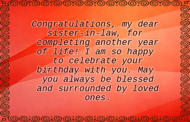 Sister Birthday Line