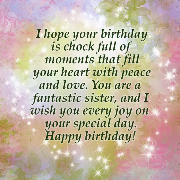 Sister Birthday Thought Sister Birthday Thought