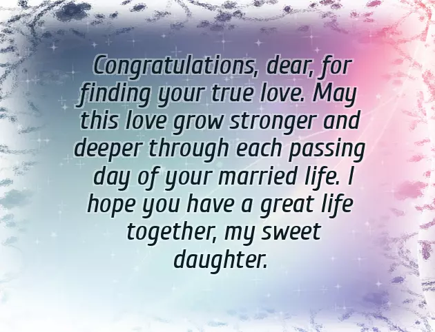 Special Words For Daughter Getting Married