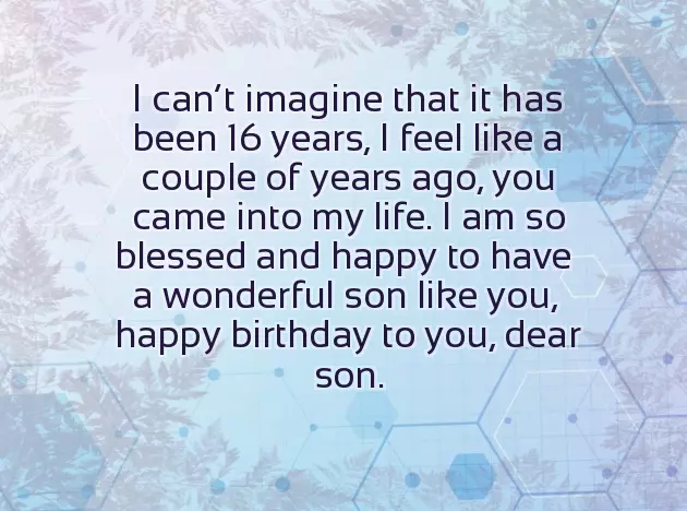 Birthday Wish For 16 Year Old Boy