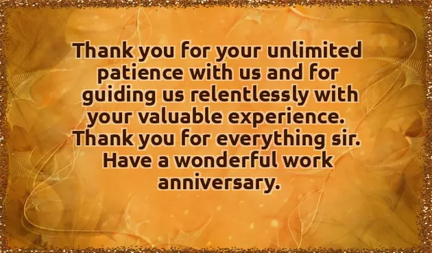 Work Anniversary Status For Myself
