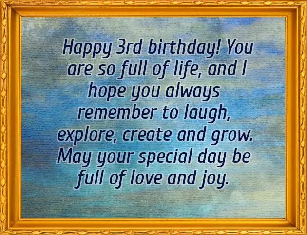 Birthday Wish For 3 Year Old Boy Birthday Wish For 3 Year Old Boy