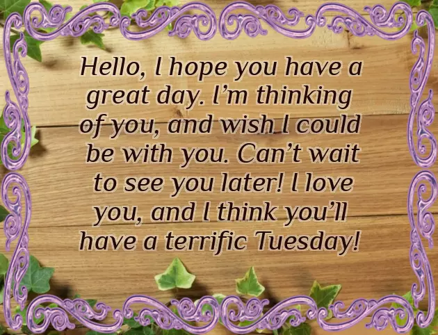Tuesday Wishes Good Morning