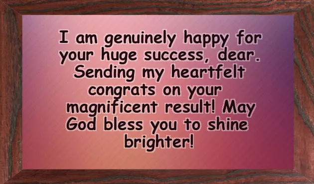 Congratulations On Your Results Congratulations On Your Results