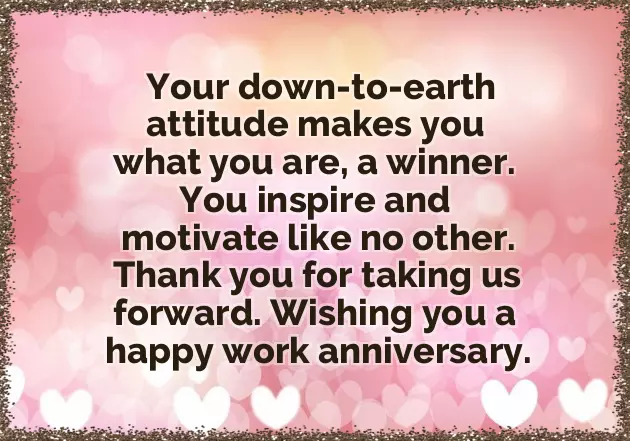 One Year Work Anniversary Wishes One Year Work Anniversary Wishes