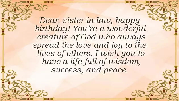 Bday Message For Sister In Law Bday Message For Sister In Law