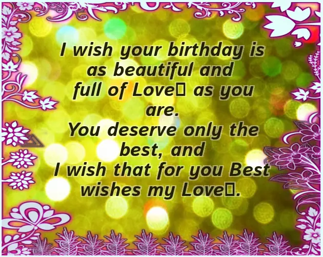 Birthday Wishes For Girlfriend English