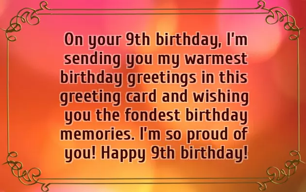 Birthday Wishes For Boy 9 Years Old Birthday Wishes For Boy 9 Years Old