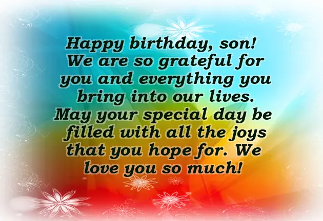 Birthday Greetings To Our Son Birthday Greetings To Our Son