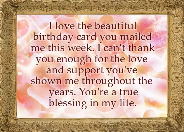 Letter Of Thanks For Birthday Wishes