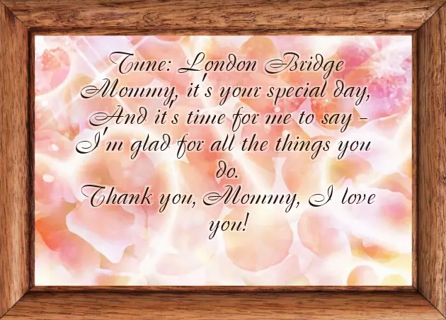 Mothers Day Poems For Toddlers