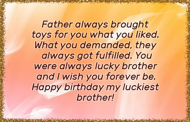 Birthday Msg For Brother