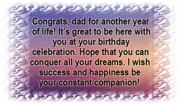 Bday Msg For Dad