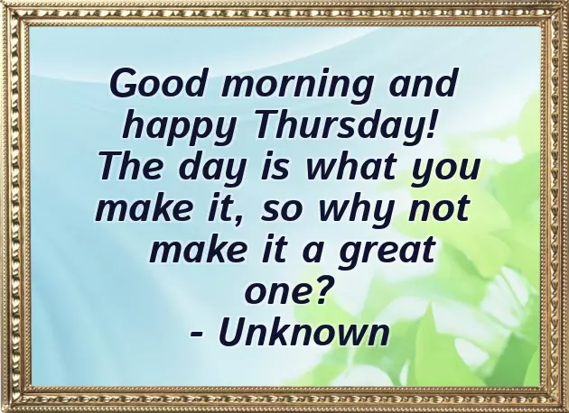 Good Morning Message Thursday