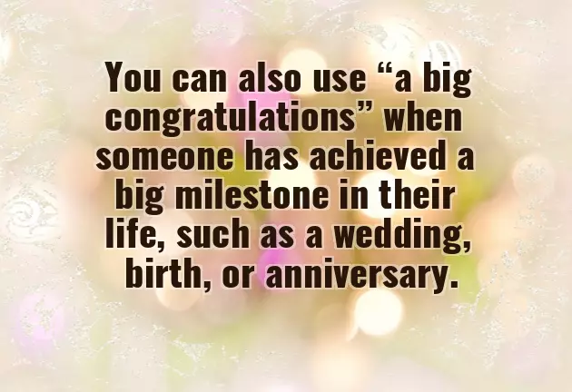 Big Congrats Big Congrats