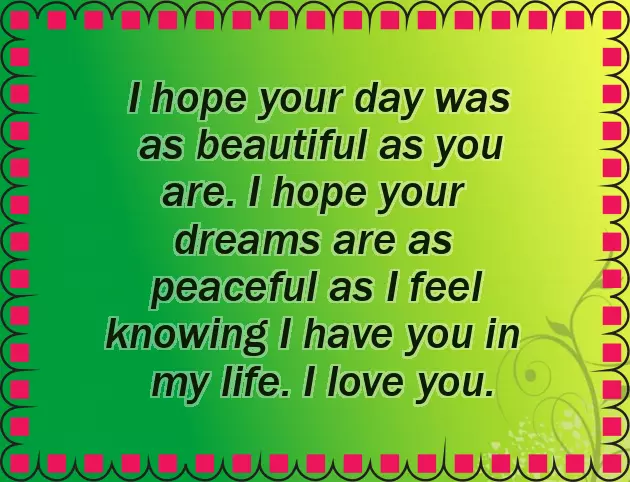 Cute Goodnight Wish Cute Goodnight Wish