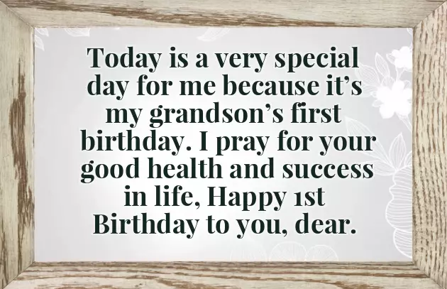 First Birthday Wish For Grandson First Birthday Wish For Grandson