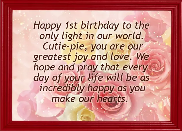 Happy Birthday Wishes For One Year Old Baby Girl Happy Birthday Wishes For One Year Old Baby Girl