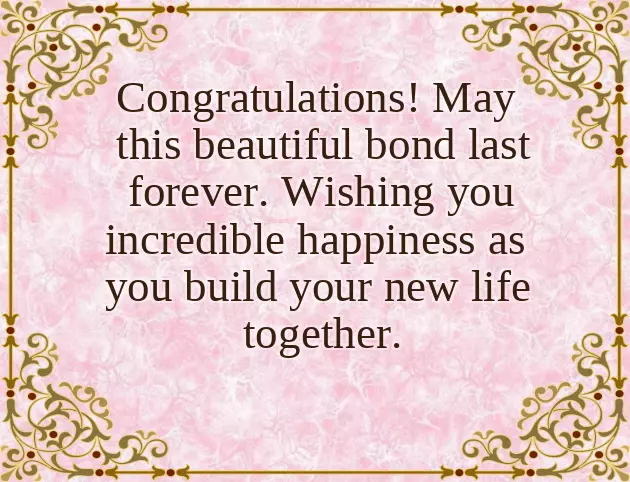 Congratulations Message For New Marriage Couple
