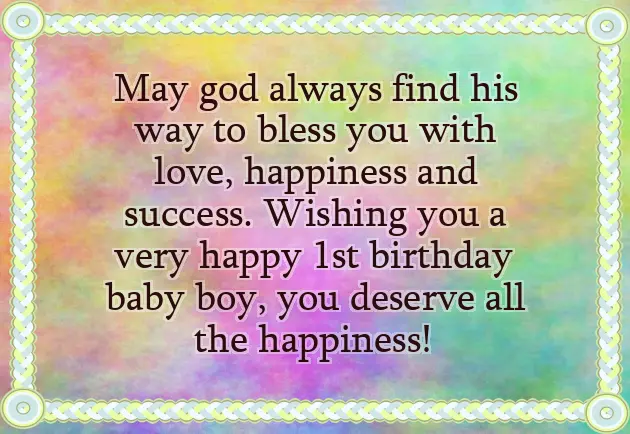 Happy Birthday My Son 1 Year