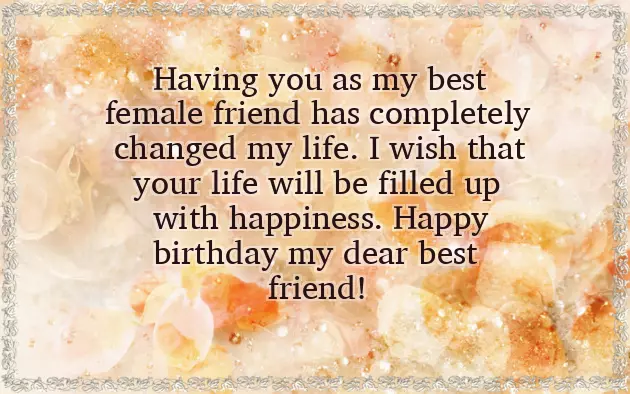 Birthday Wish To Friend Girl