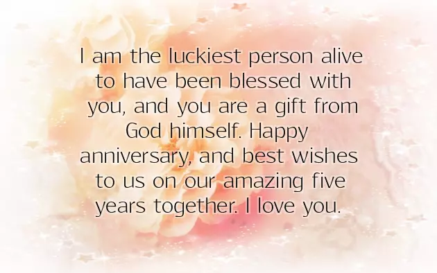 5 Anniversary Wishes