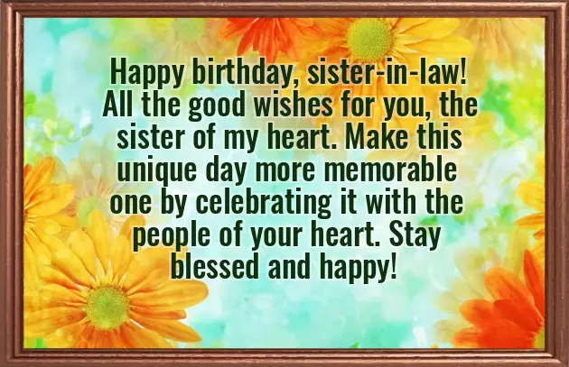 Wishes For Birthday Sister In Law