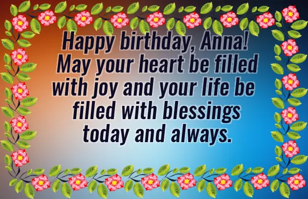 Wish You Happy Birthday Anna Wish You Happy Birthday Anna