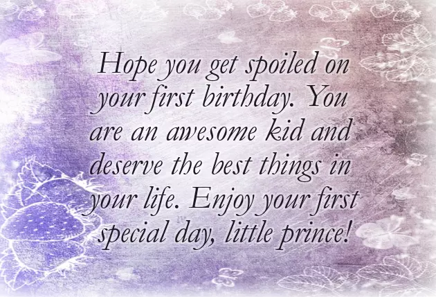 Birthday Wish For 1 Year Old Baby Boy